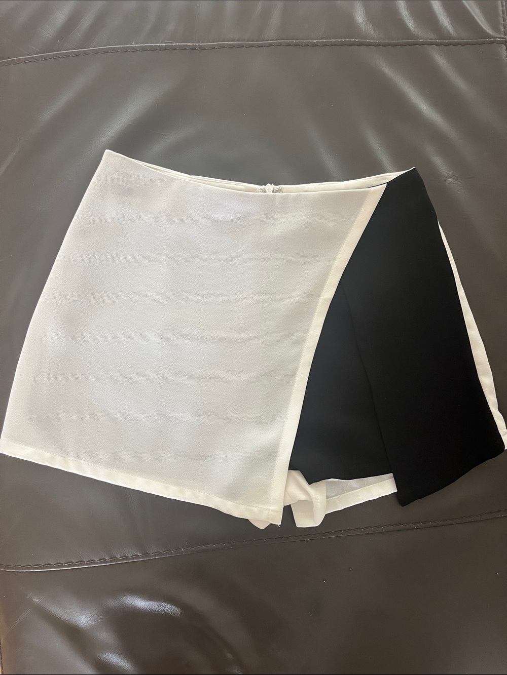 Le Lis White Skort with Black Contrast Panel
